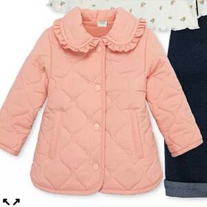 Little Me 2T Quilted Jacket with Pink Nike Hat